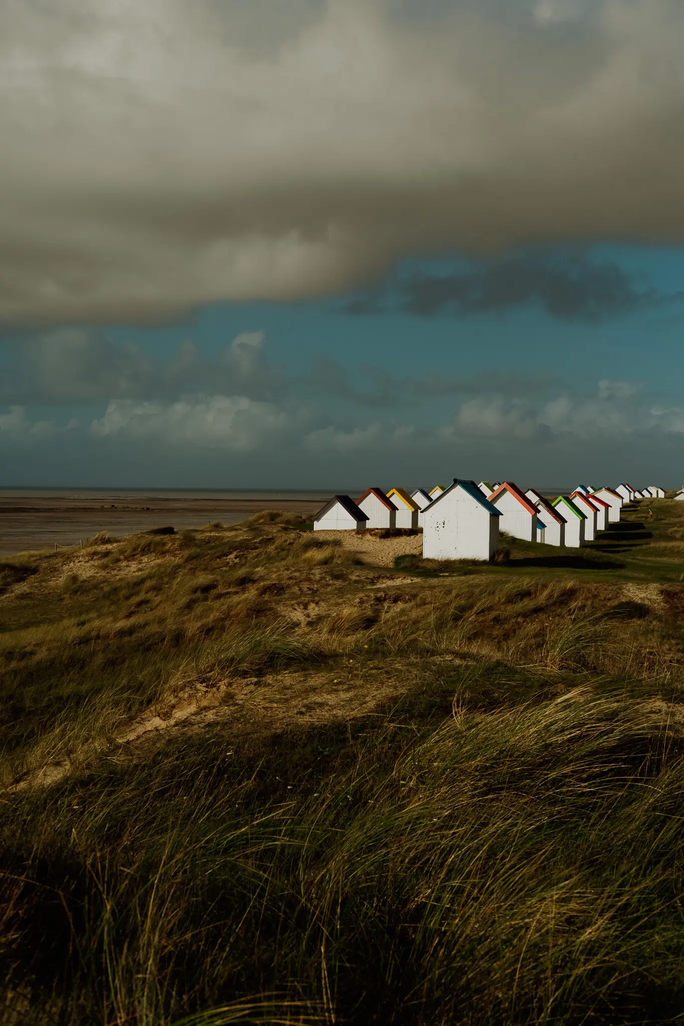 Vue sur les cabanes de pêcheurs